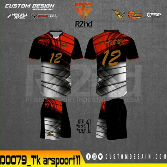 Jersey baju voli mizuno printing original