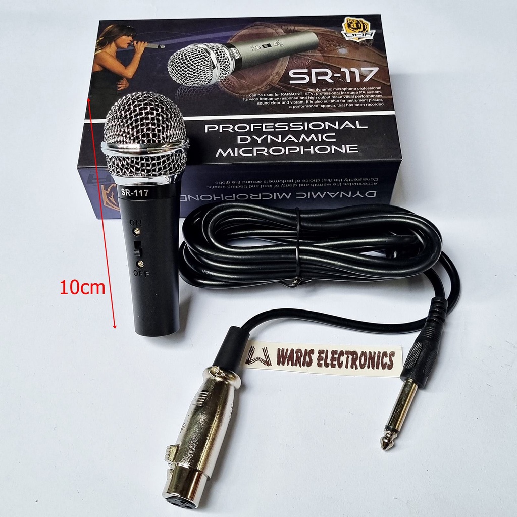 Mic Mikrofon Pendek Ketipung BMA SR 117 Dynamic Microphone