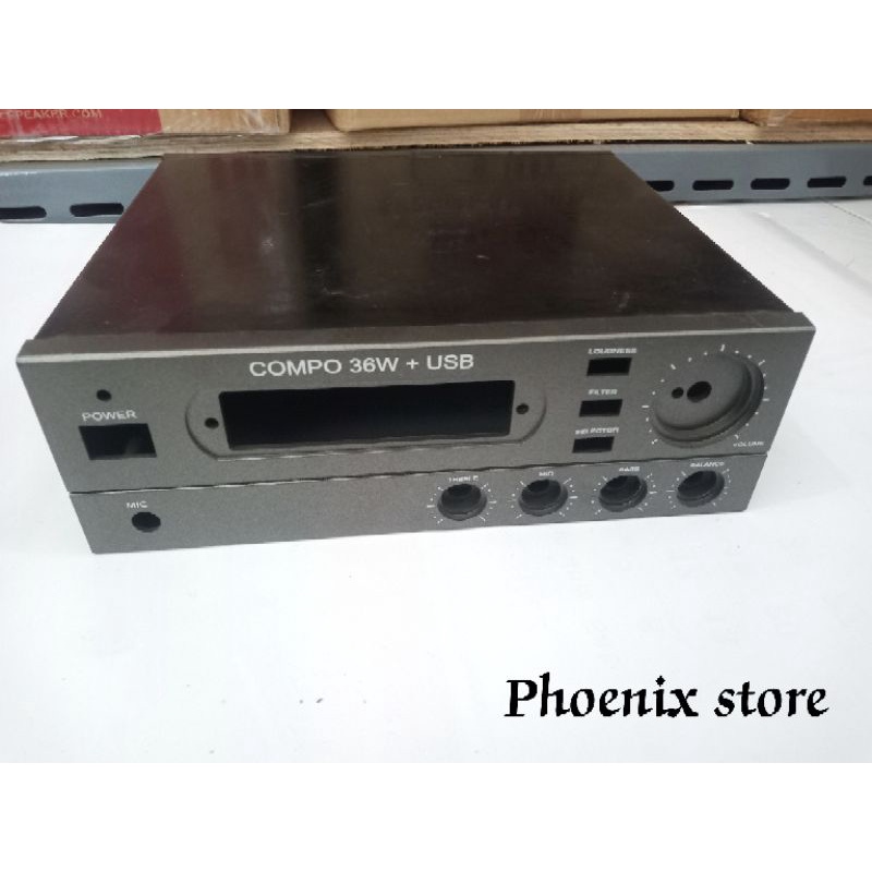 BOX AMPLI COMPO 36 Watt + USB Kosongan + Knop