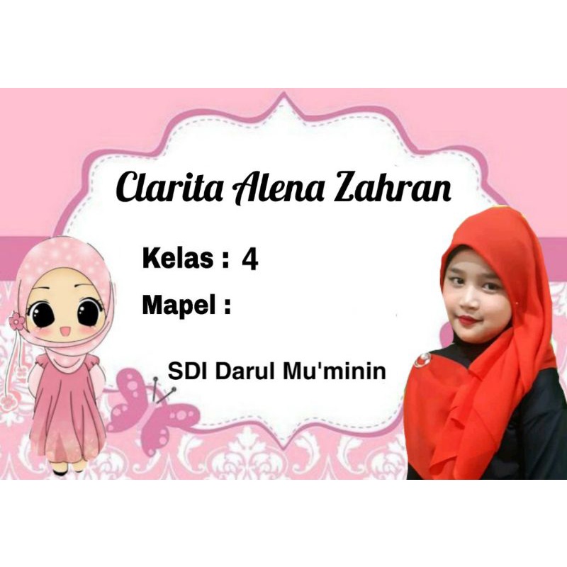 

(ISI 50 PCS) STICKER BUKU SEKOLAH MOTIF PINK