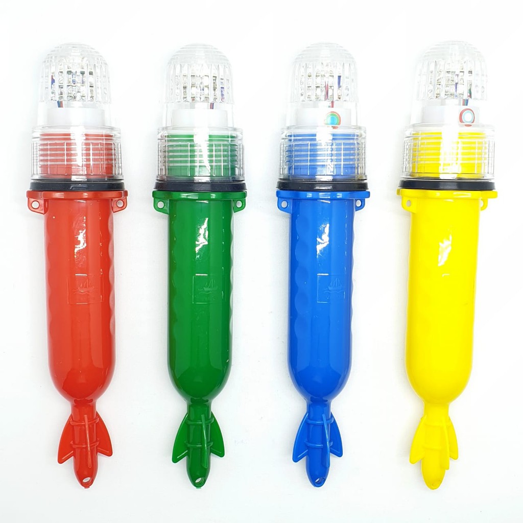 V-188 Lampu Torpedo Nelayan 15 Led 3 Warna Cahaya