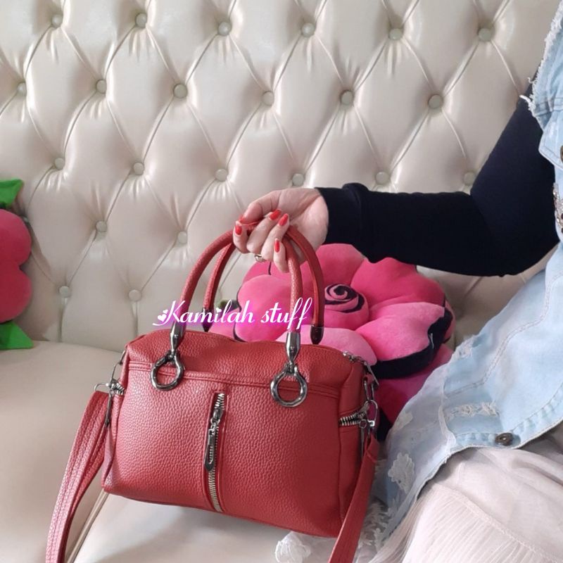 Tas selempang wanita glamour kulit jeruk sintetis