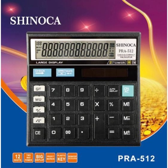 SHINOCA Kalkulator 12 Digit PRA 512