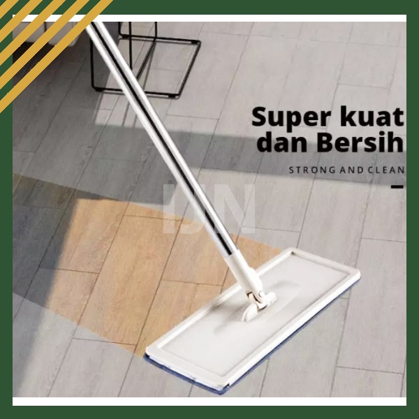 ❤ IJN ❤ Alat pel lantai praktis ultra mop Dry&amp;Wash 2 sekat Bucket + kain pel