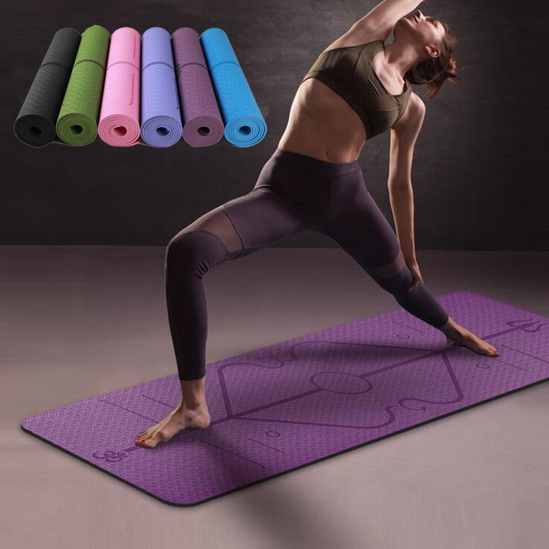 PREMIUM YOGA MAT MATRAS YOGA MAT ANTI SLIP TPE 183 cm x 61 cm / MATRAS YOGA