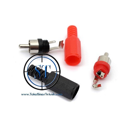 BA-63 Jack RCA Plastik /Set MERAH HITAM PLUG JANTAN RCA SET