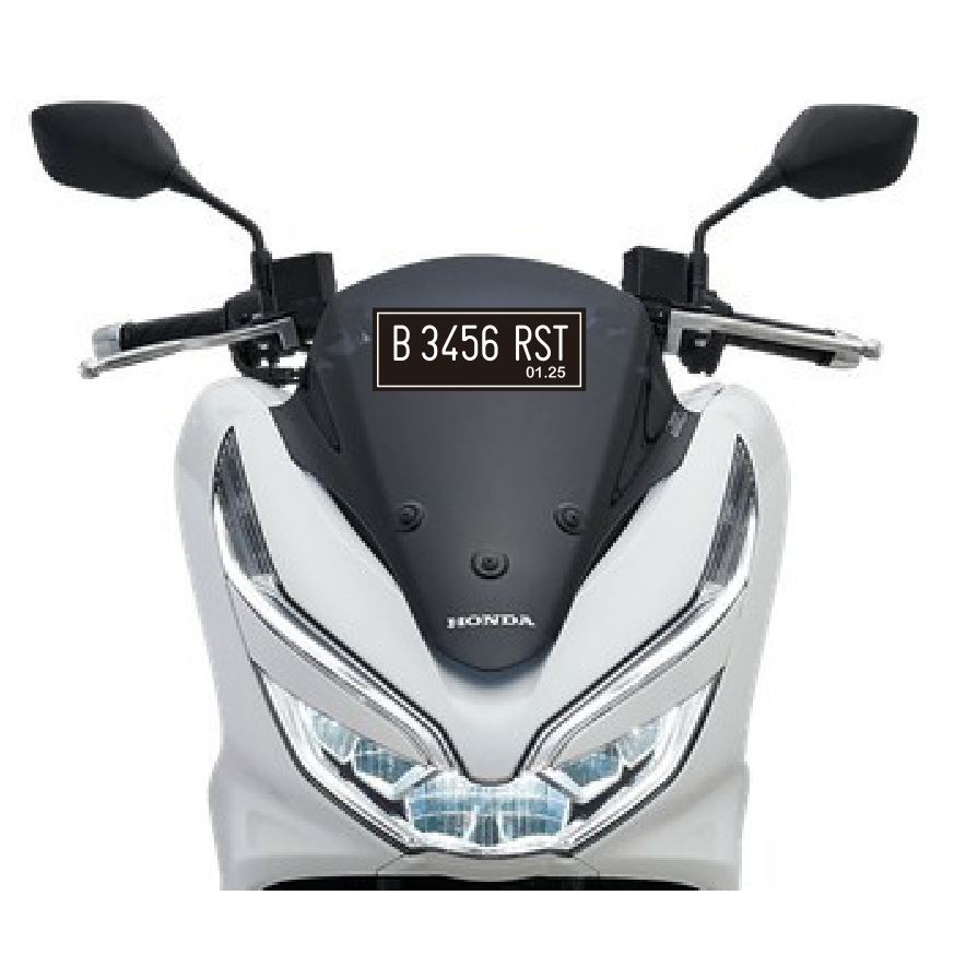 Stiker Plat Nomer  / nomor untuk Visor PCX Nmax, CBR, Ninja, LExi, dll