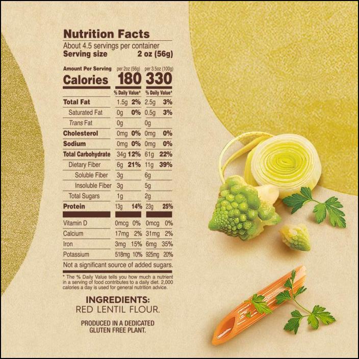 

Barilla Red Lentil Pasta, Plant Based, High Protein, Gluten Free Vegan