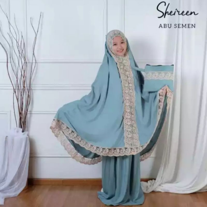 Mukena anak perempuan Shireen  Couple M L XL Tangung Katun Mikro Cantik