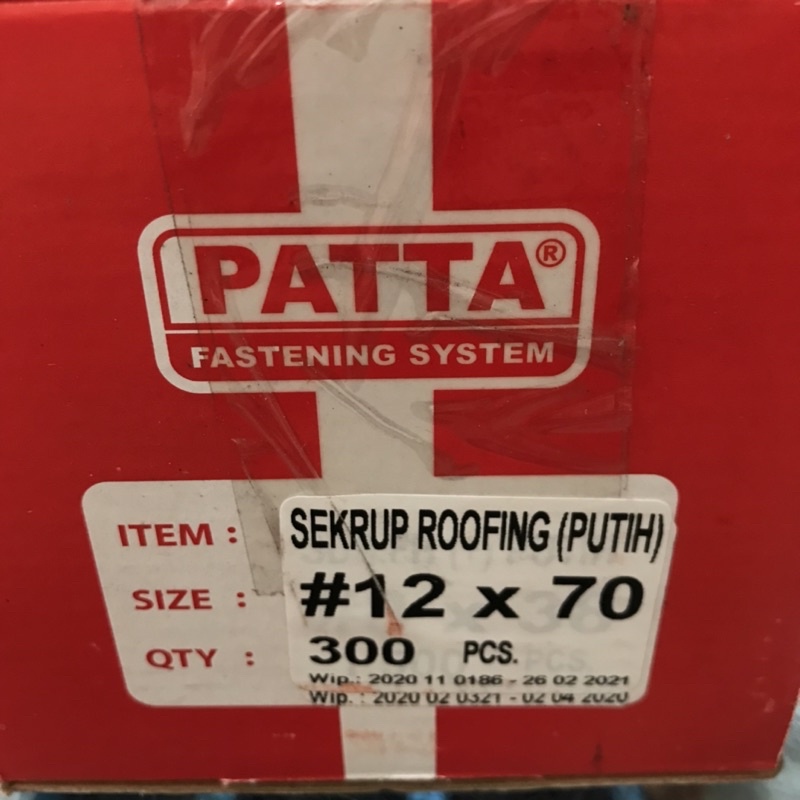 Sekrup Roofing Putih #12 X 70 Drilling STEEL/PATTA