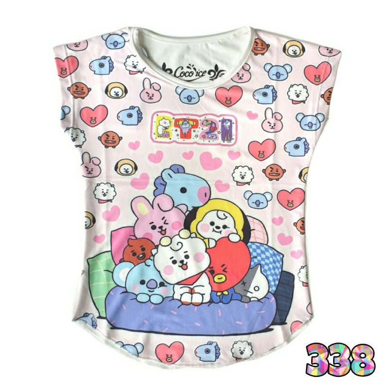 Coco Ice Kaos Anak Perempuan BTS BT21