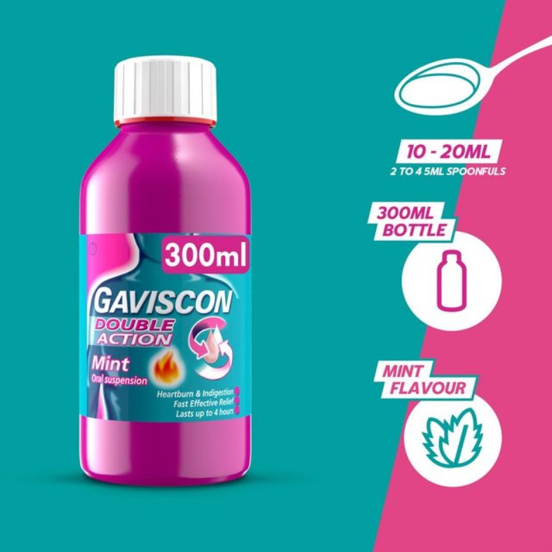 300ml Gaviscon Double Action Liquid Untuk Pesakit Maagh Mah Maag
