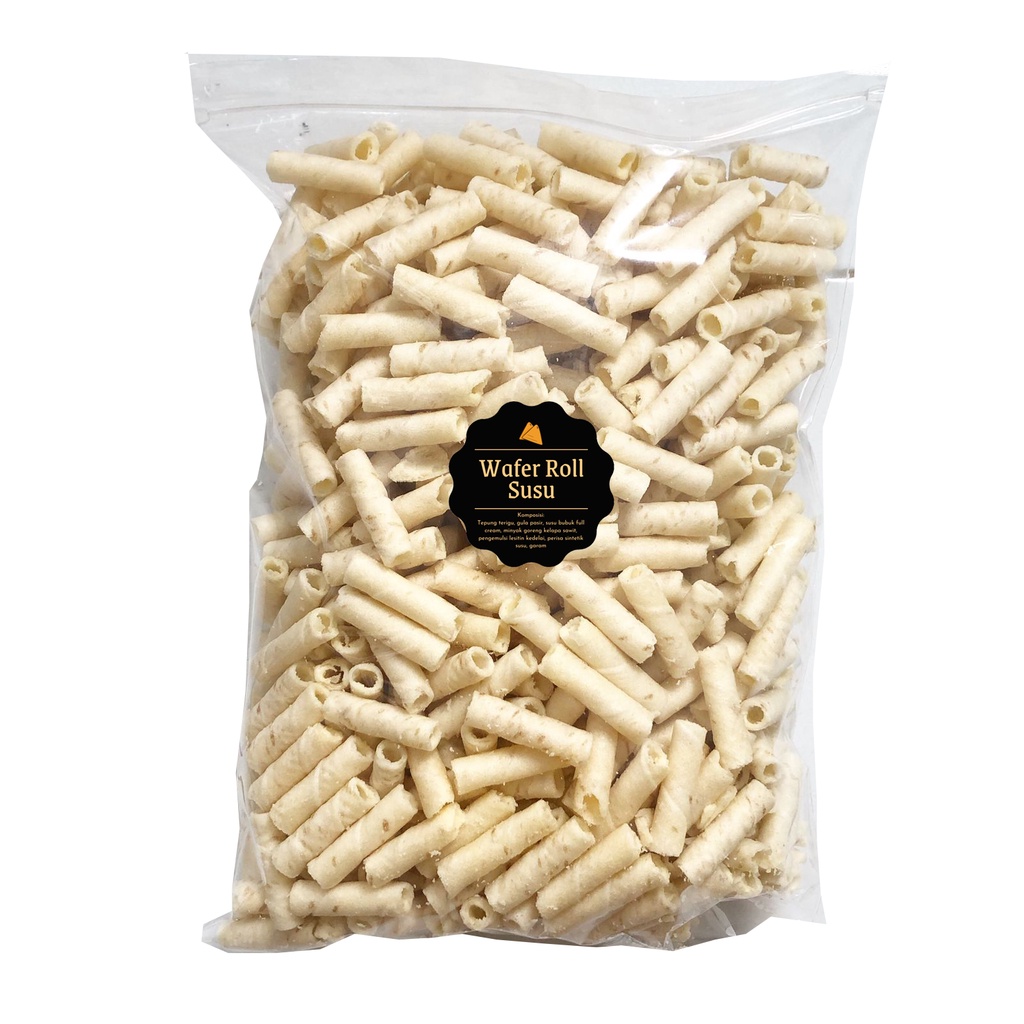 Wafer Roll Susu (Grosir) 1000gr / Snack Cemilan / Camilan Jajanan Manis / Astor Mini Rasa Susu