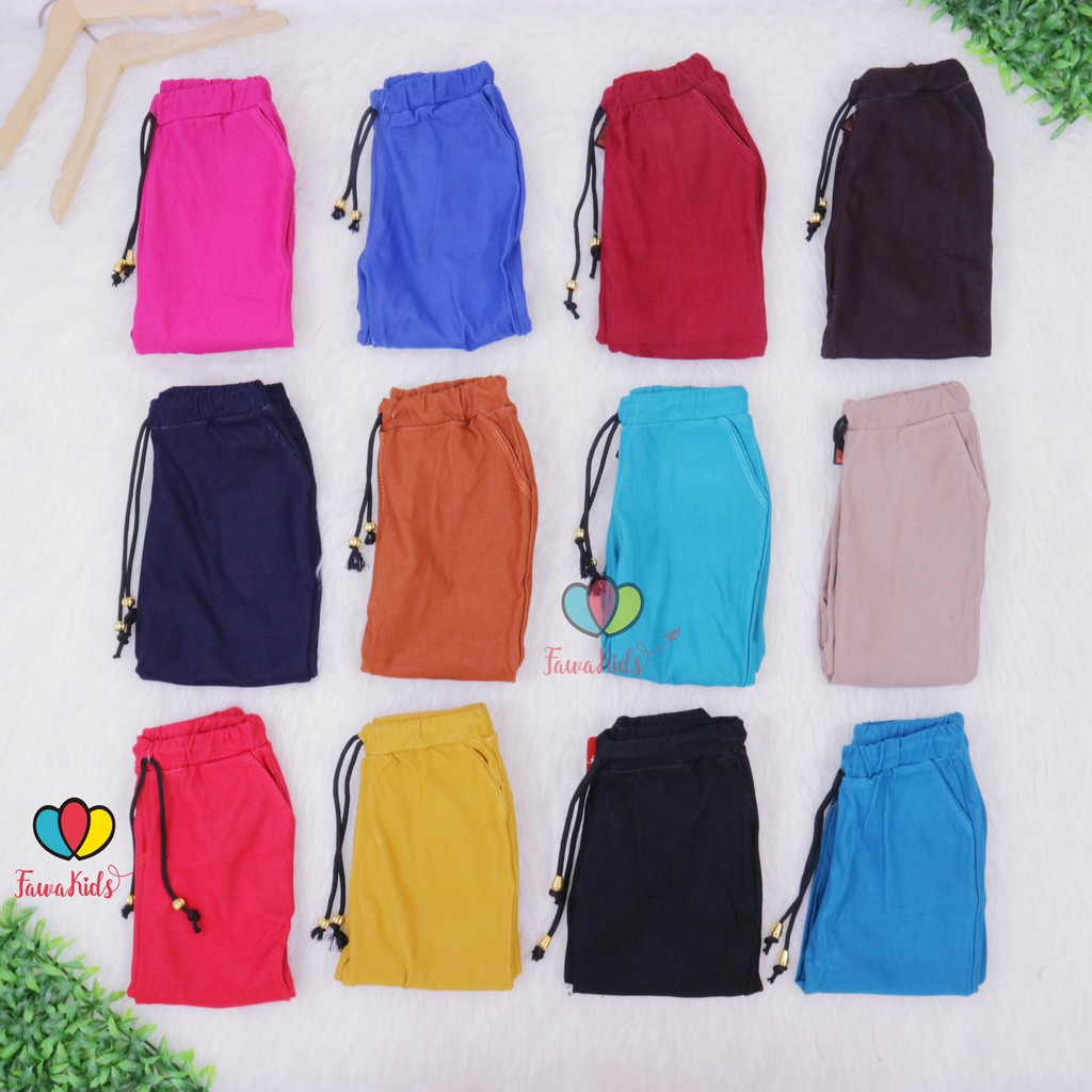 Jogger PREMIUM Polos Uk. 3-4 Tahun / Joger Denim Anak Laki Perempuan Pants Panjang Jeans Polos