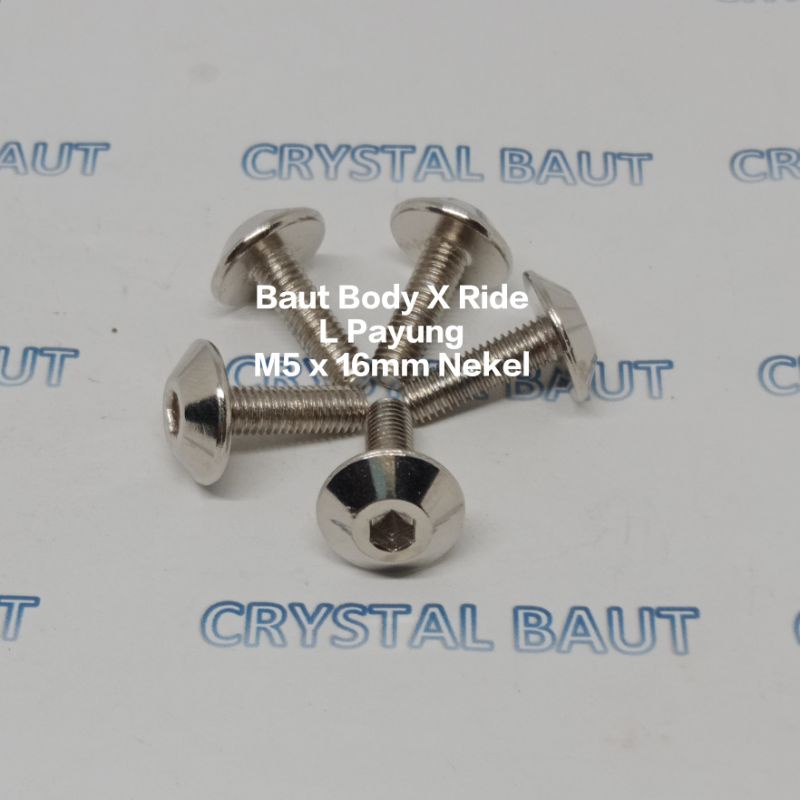 Baut Cover Body X Ride L Payung M5x16mm Nekel