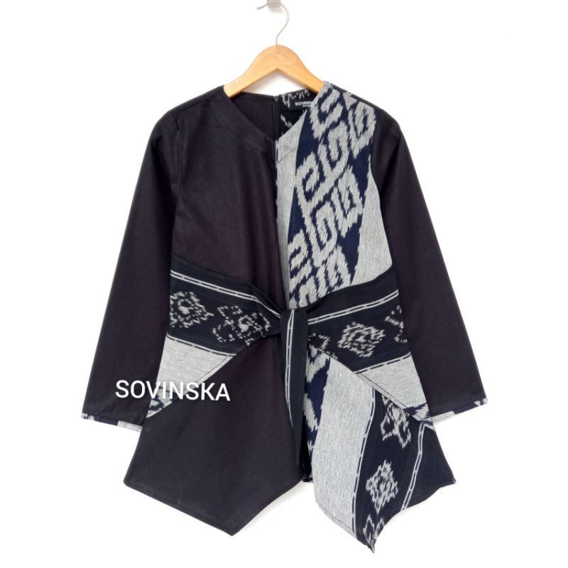 Blus tenun 238 atasan Batik Kombinasi batik modern baju wanita baju kerja Baju acara nikahan/ kondan