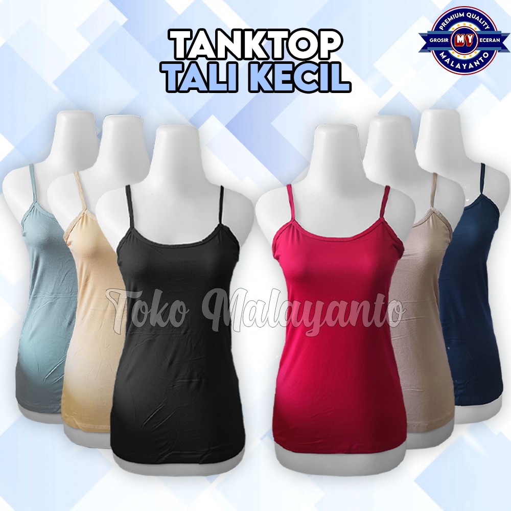 Tanktop Tali Kecil Renda Polos Warna Ukuran All Size Ready Stok!!-3