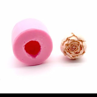 Cetakan Silikon Puding Coklat Bunga Peoni kecil