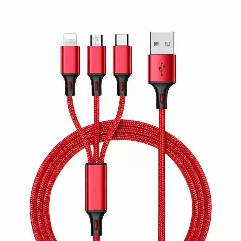 【COD】 Viqoo Kabel Charger 3 in1 C8  Micro USB Type C IOS Fast Charging Tahan lama lebih dari 2 tahun