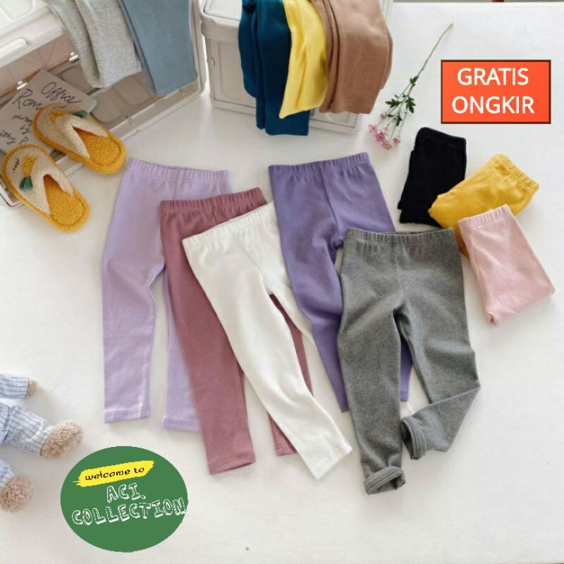 Legging Anak Usia 1-6THN Bebas Pilih Warna / LEGING ANAK POLOS SPANDEX