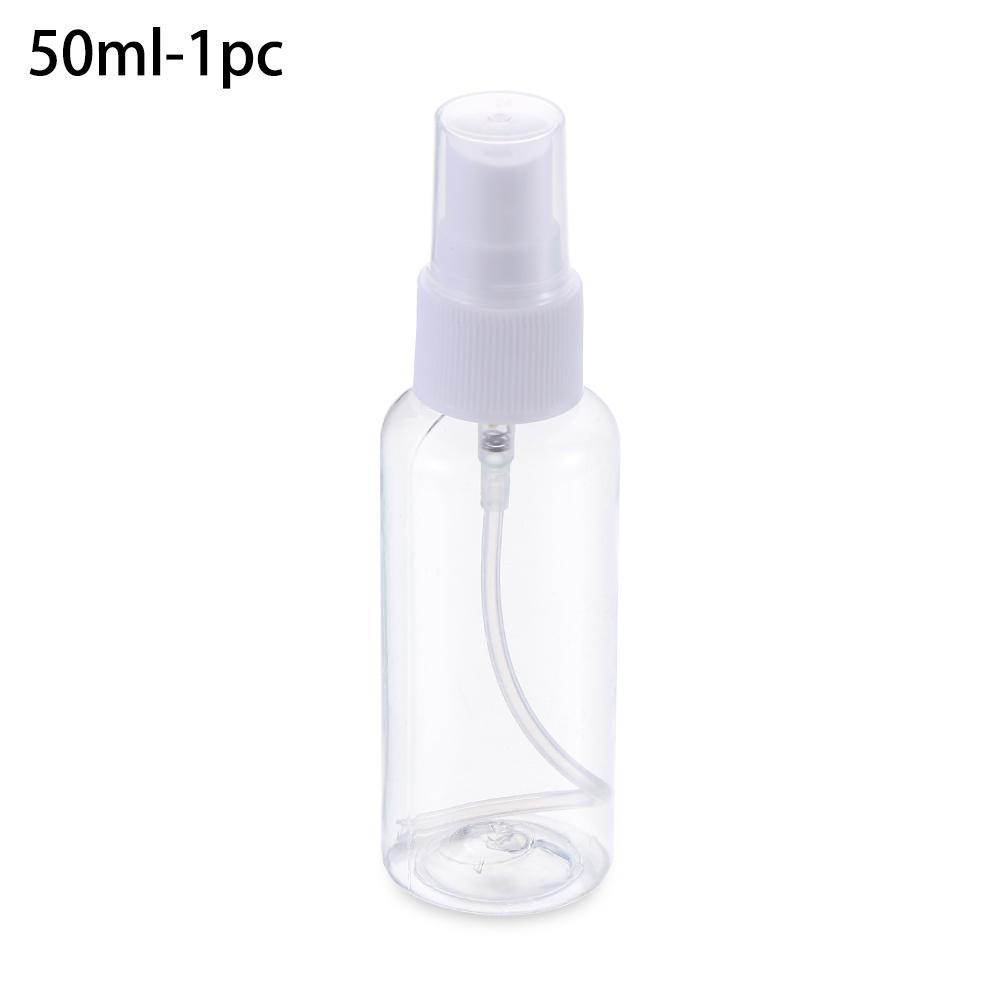 R-FLOWER 5pcs(warna random) Botol Spray Kosong Transparan Travel Refillable Squeeze Disinfectant bottle