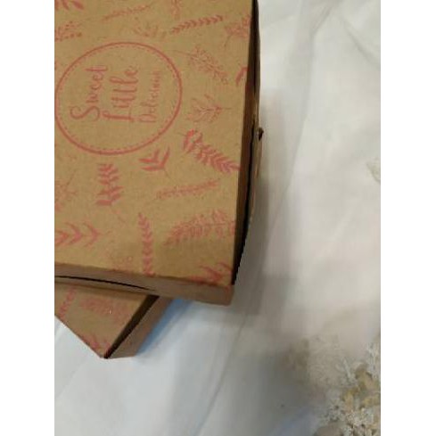 

➳ box kue 12x16x7 vintage retro bahan brown kraft ☑