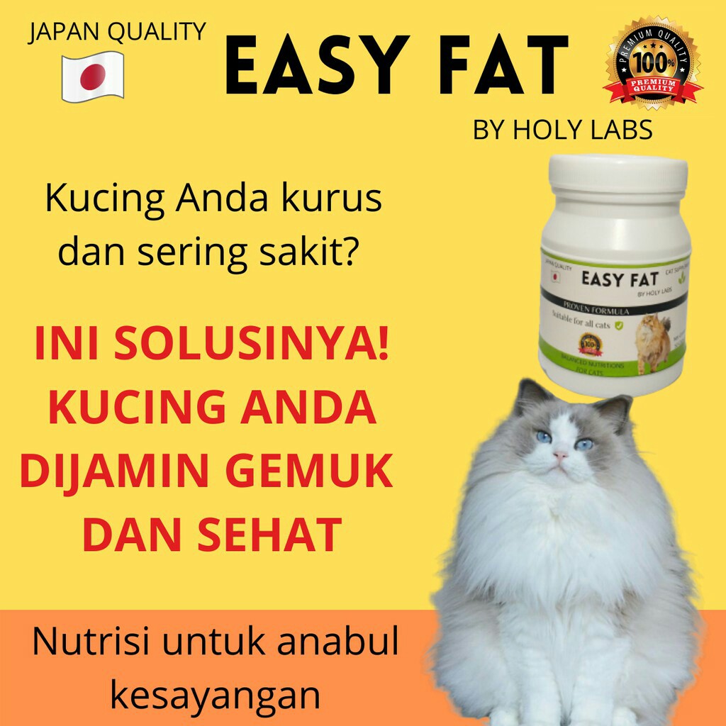 VITAMIN JEPANG KUCING EASY FAT PENGGEMUK ALAMI VITAMIN KUCING OBAT KUCING NUTRISI REPACK 1 PCS