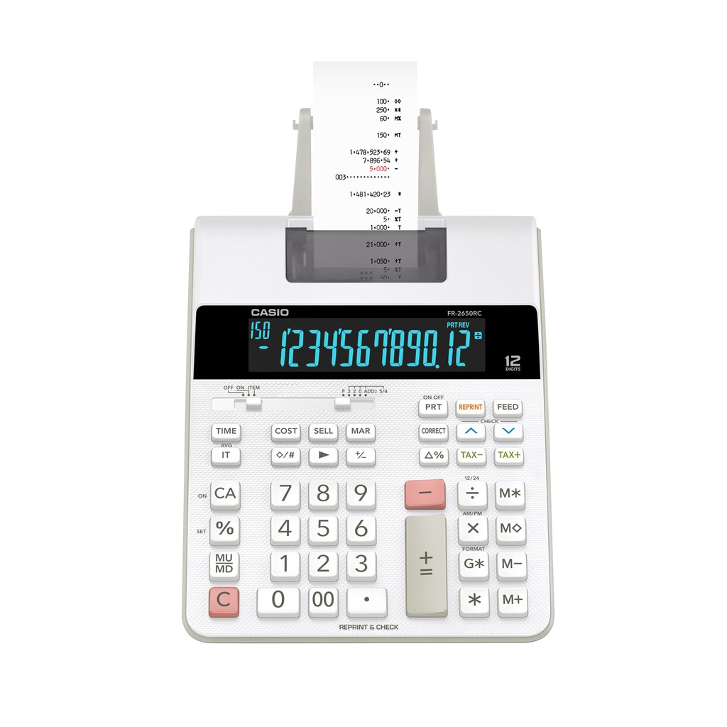 

CASIO FR-2650RC - Putih - Kalkulator Cetak/Kasir - 12 digit
