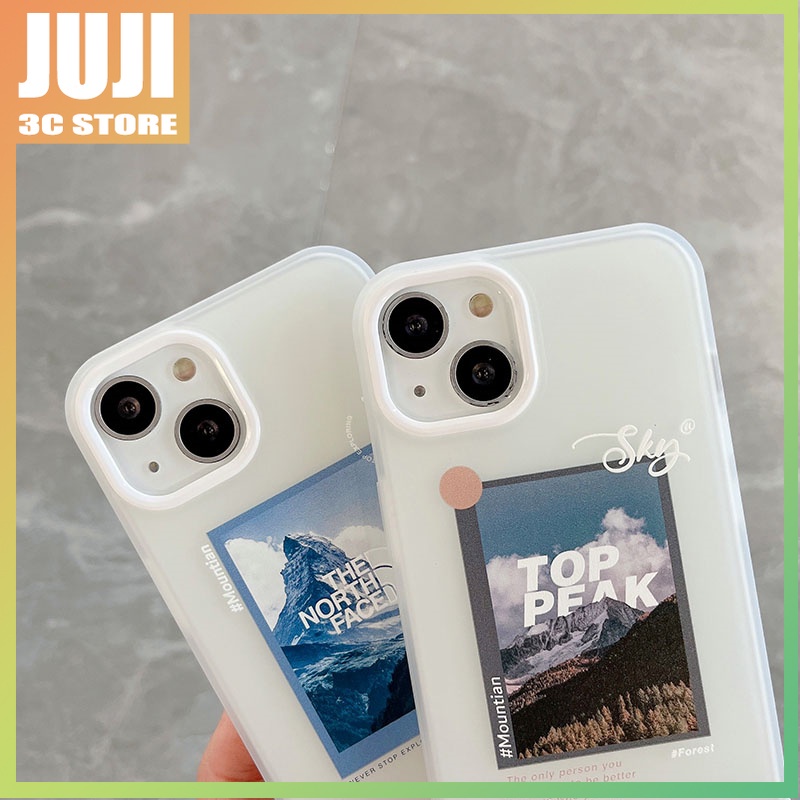 Soft Case Hp Gambar Gunung Salju Model Simpel Untuk iphone 11 / 12 / 13pro max / x / xs / xr / xsmax / 7 / 8plus