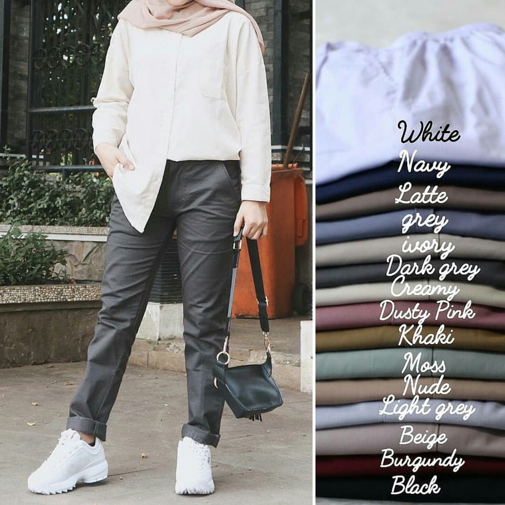 Celana Baggy Pants Premium Panjang Wanita Kekinian