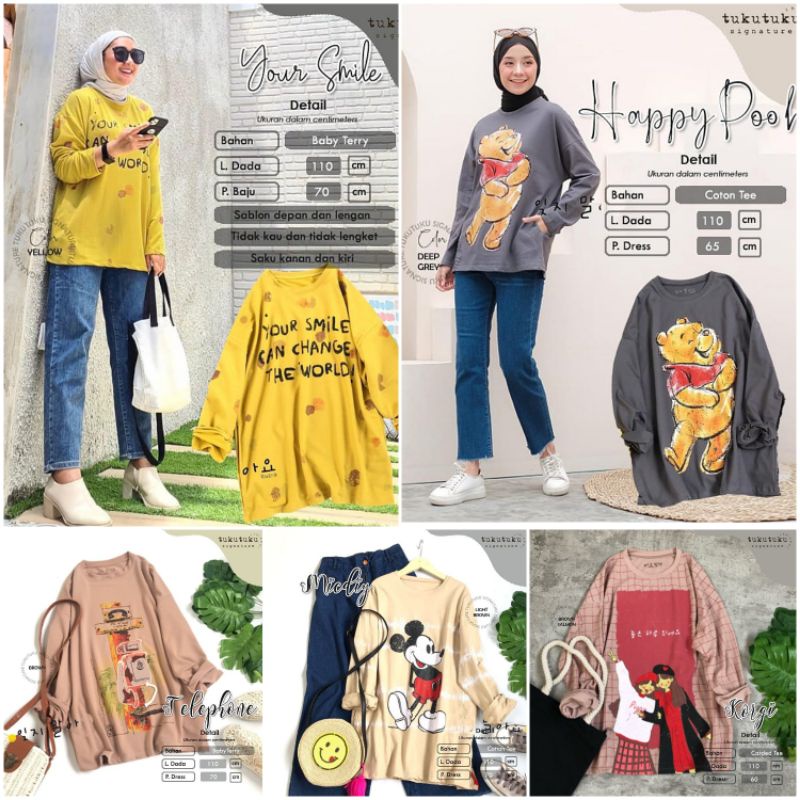 Kaos Baju Oversize Wanita Import Lengan Panjang Ala Korea Jumbo Ld 110-120cm Kekinian Terbaru 2021