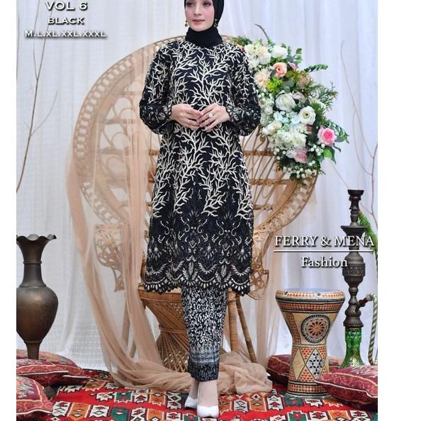 ○ Set Kebaya Tunik Tile Brukat / Kebaya Brukat / Kebaya Modern / Kebaya Jumbo / Kebaya Brokat ♢