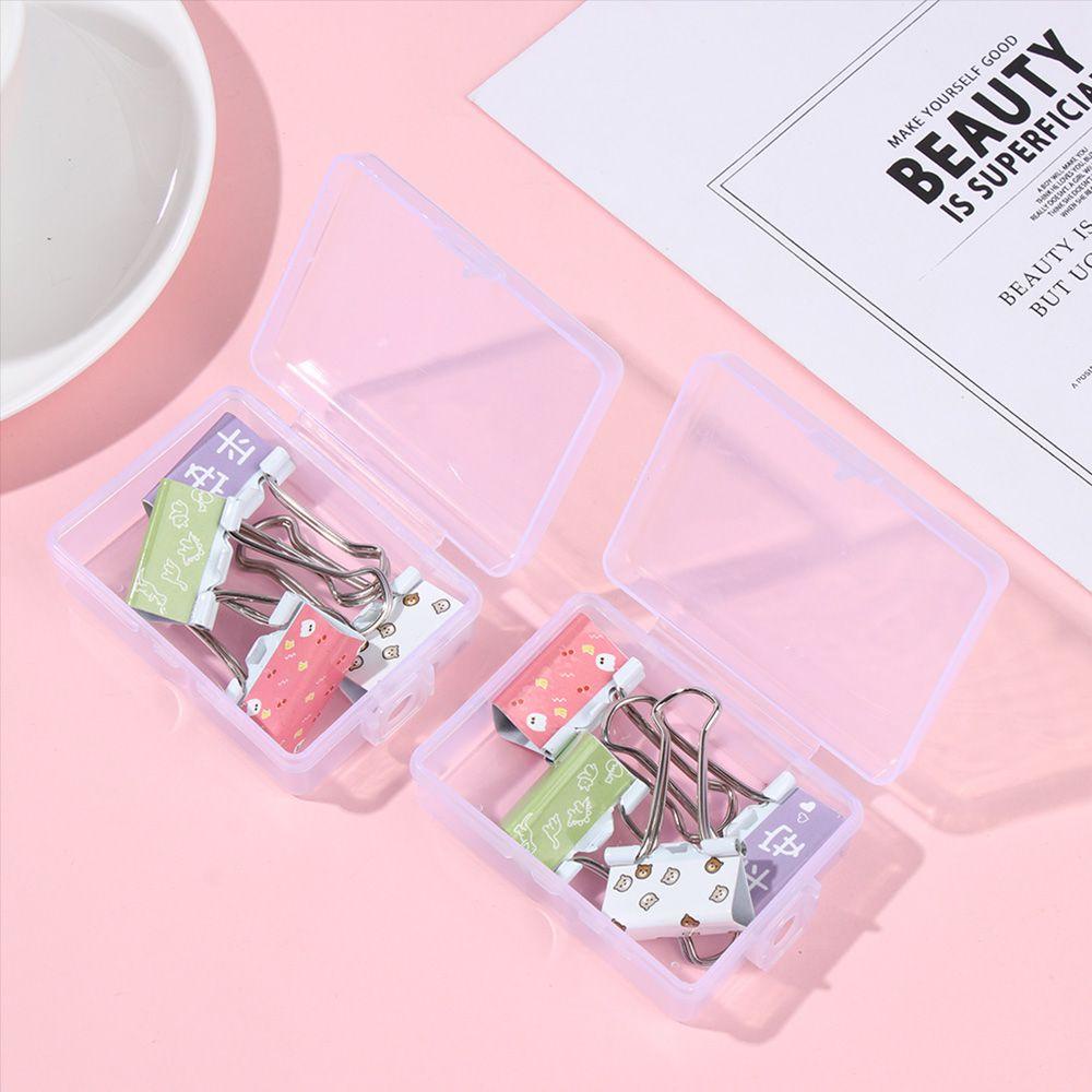 Solighter 10Pcs Kotak Mini Anting Transparan Persegi Panjang Wadah Perhiasan