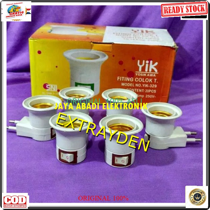 G216 Rumah lampu saklar colokan fiting e27 kepiting tidur kap bohlam tempat led tes Colokan stop kontak listrik sleep bulb lamp tidur belajar G216  untuk barang kelengkapan 1unit colokan  sudah di tes sebelum di kirim.  COLOK + SAKLAR LAMPU TIDUR