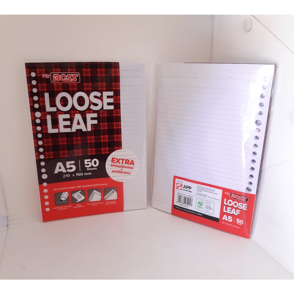 

Loose Leaf Garis Boss A5-50 / Refill Binder / Kertas Binder
