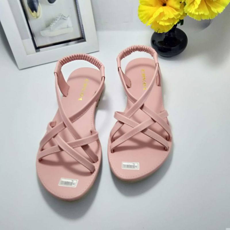 mqstars-Sandal Tali Silang  Slip Wanita terbaru