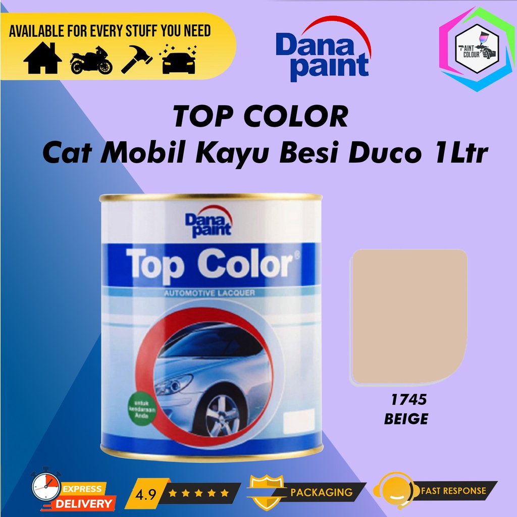 TOP COLOR 1745 Beige - Cat Mobil Kayu Besi Duco