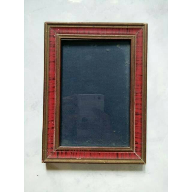 Frame foto 3R kayu merah  / Bingkai Foto gantung wooden frame vintage