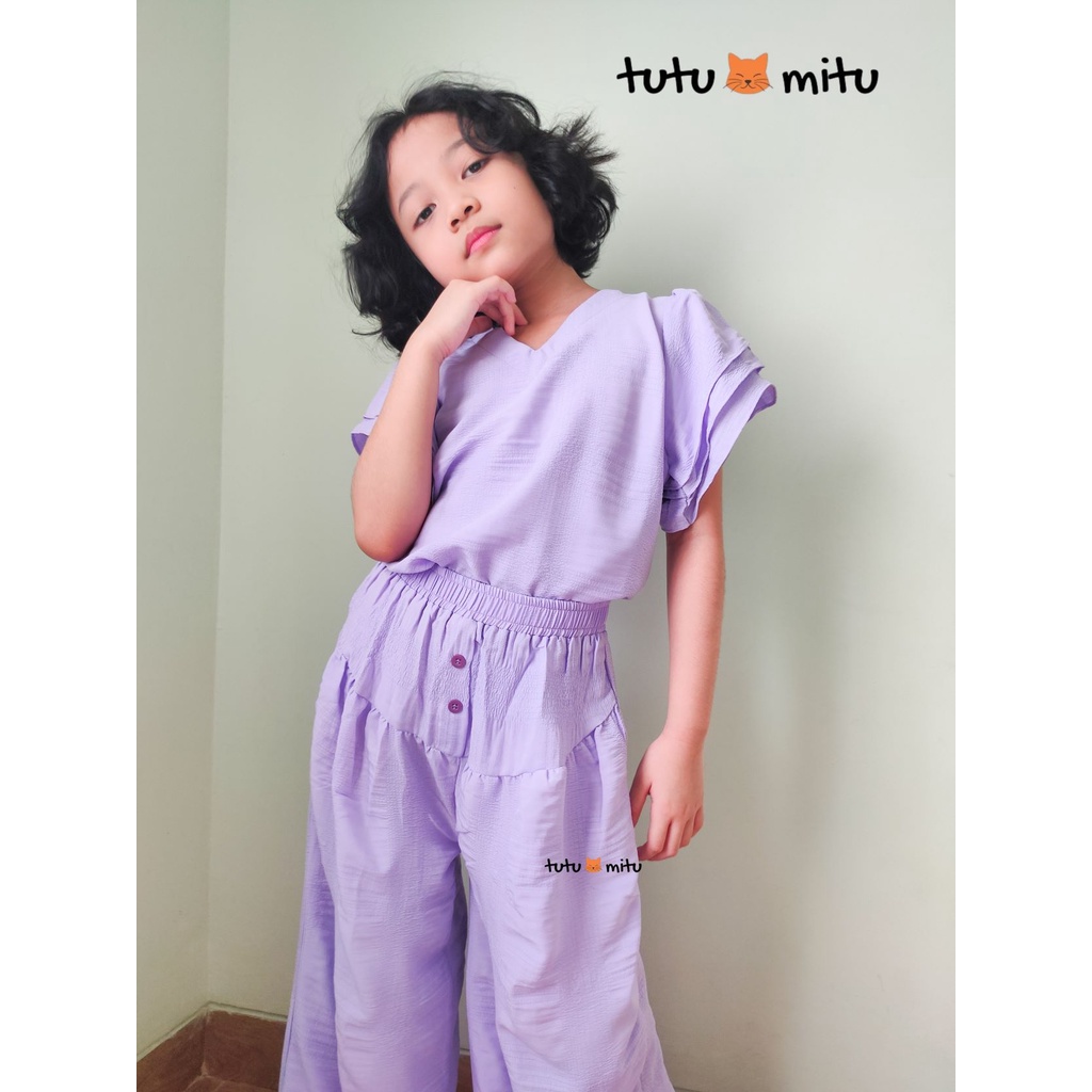 Kalina Set TUTUMITU setelan anak rayon crinkle (8 - 12 TH)