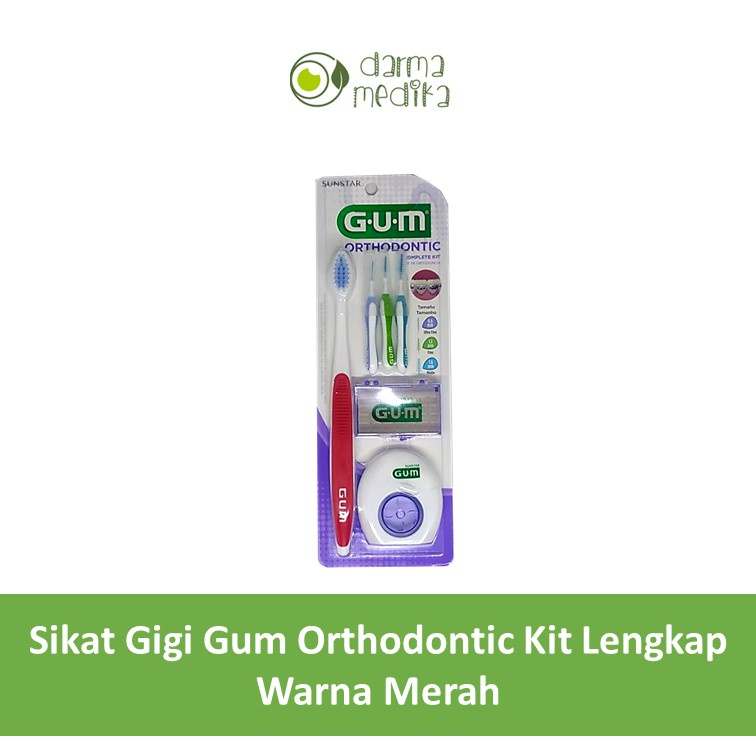 Sikat gigi GUM Ortho orthodontic Kit lengkap untuk pasien Behel Kawat Gigi