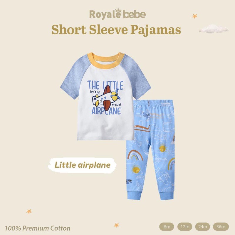 Royale Bebe Sleeve Pajamas/Piyama Bayi/Piyama anak