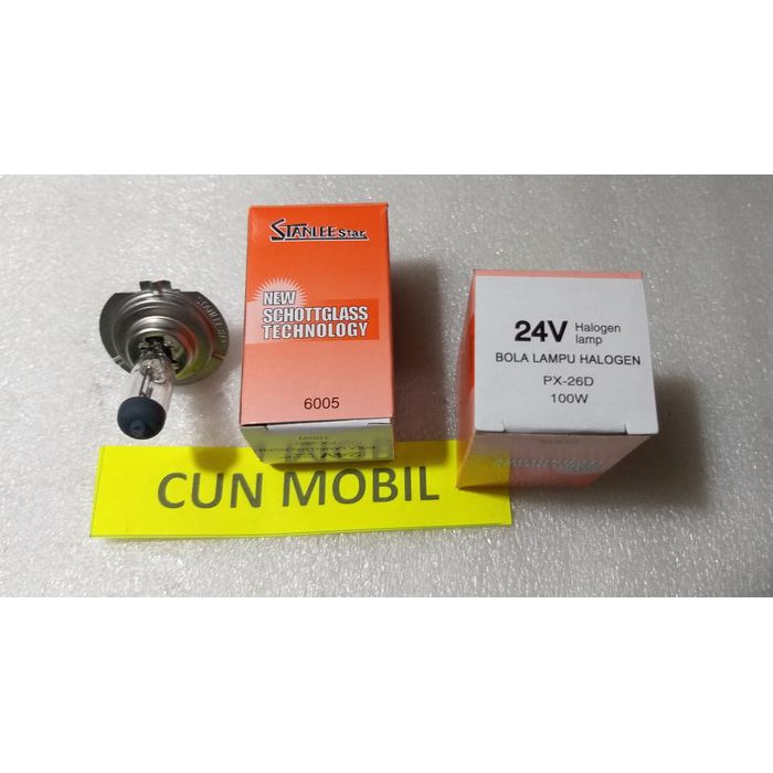 Bohlam HALOGEN H7 24v 100w Stanlee Star SUNMOBIL