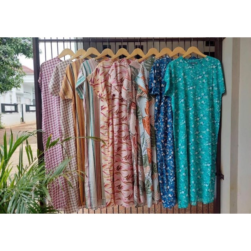 Daster Panjang Lengan Pendek St Yves || Daster Rayon Premium Branded