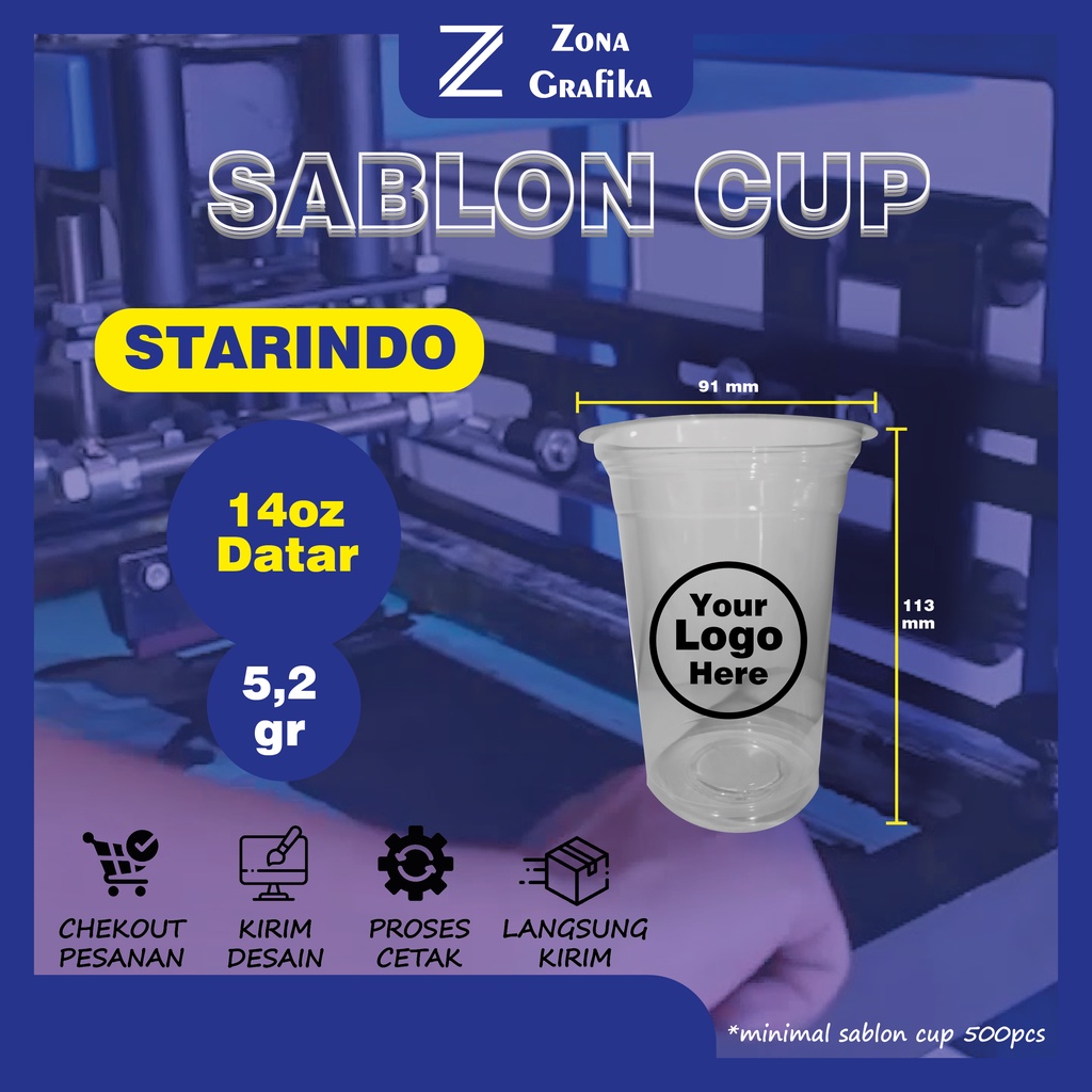 Sablon Cup STARINDO 14 oz