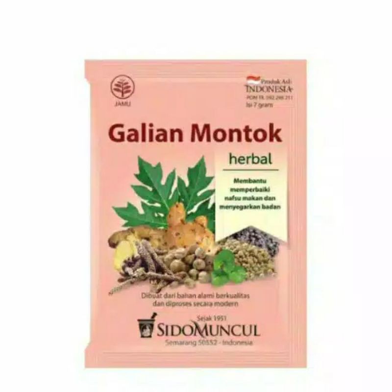 

jamu herbal galian montok Sidomuncul isi 10 sachet