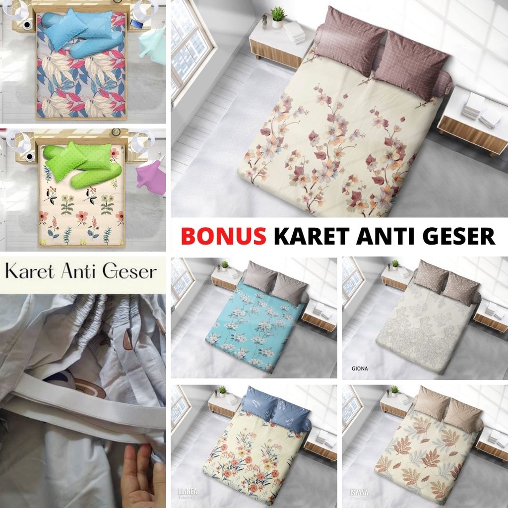 Sprei My Love 160x200 140x200 145x200 150x200 Tinggi 30 / 25 Seprei Karet Anti Geser Ukuran Queen Be
