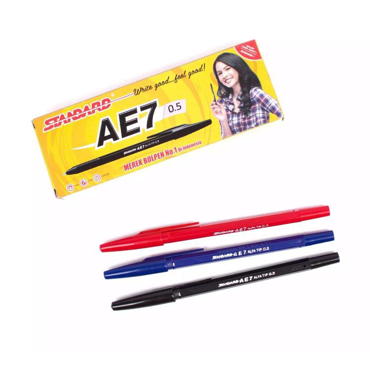 

pulpen standar//pulpen 1 pack tersedia 3 warna