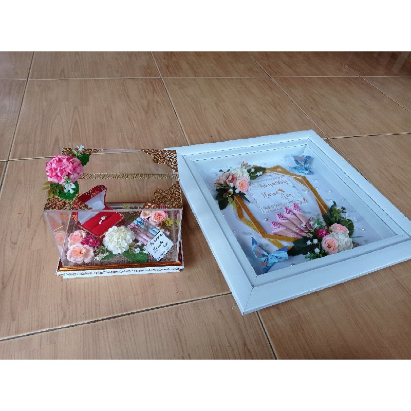 

paket hemat! box akrilik dan mahar