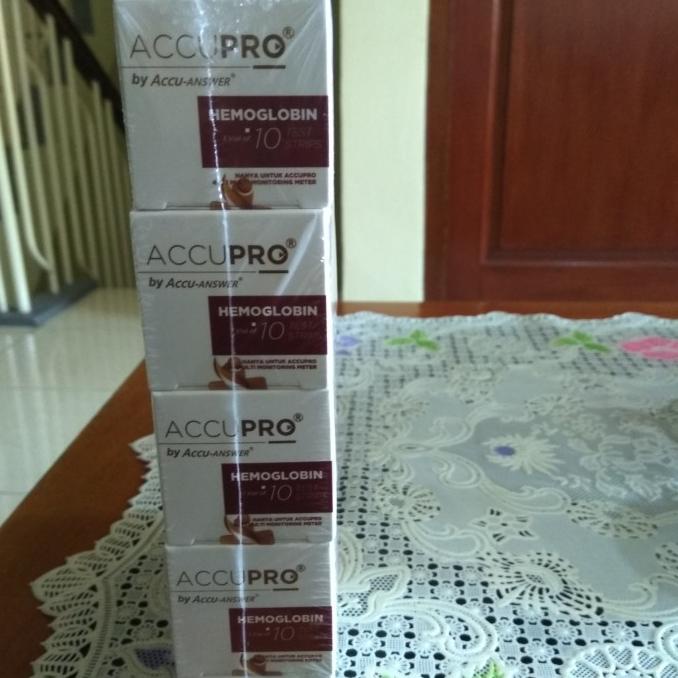Accu Pro Strip Hemoglobin (Hb) Accupro Tes Hemoglobin Isi 10 Pcs Termurah