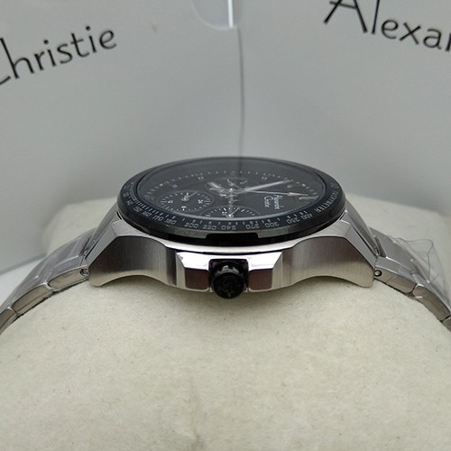 Jam Tangan Wanita Alexandre Christie Ac 6352 Silver Black Original